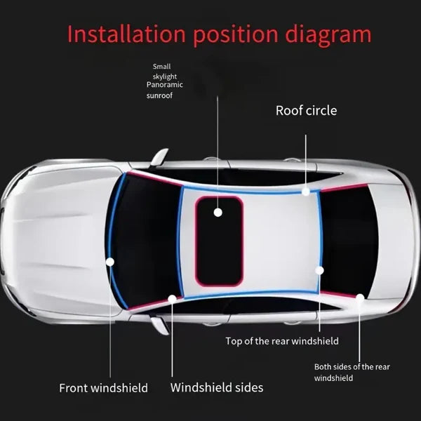 Car Windshield Edge Rubber Strip(13ft )