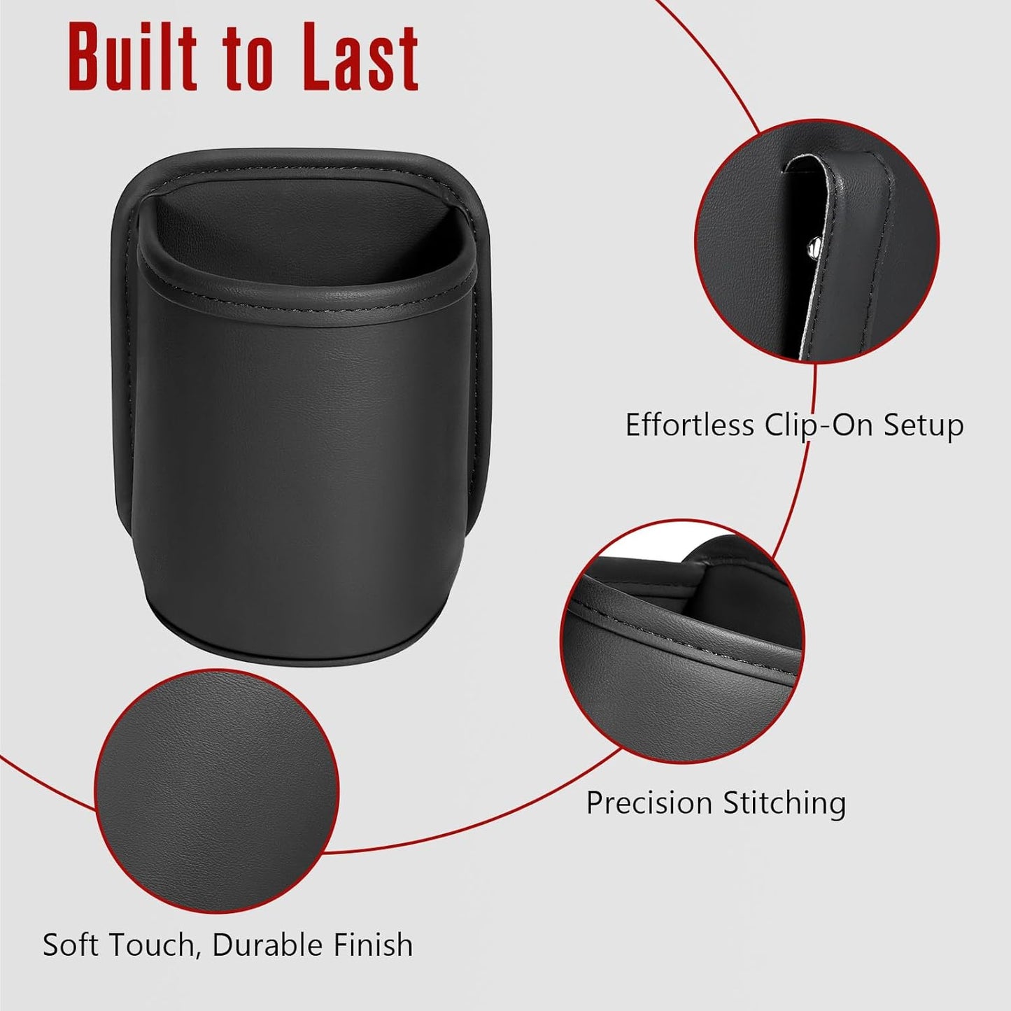 Leather Car Cup Holder