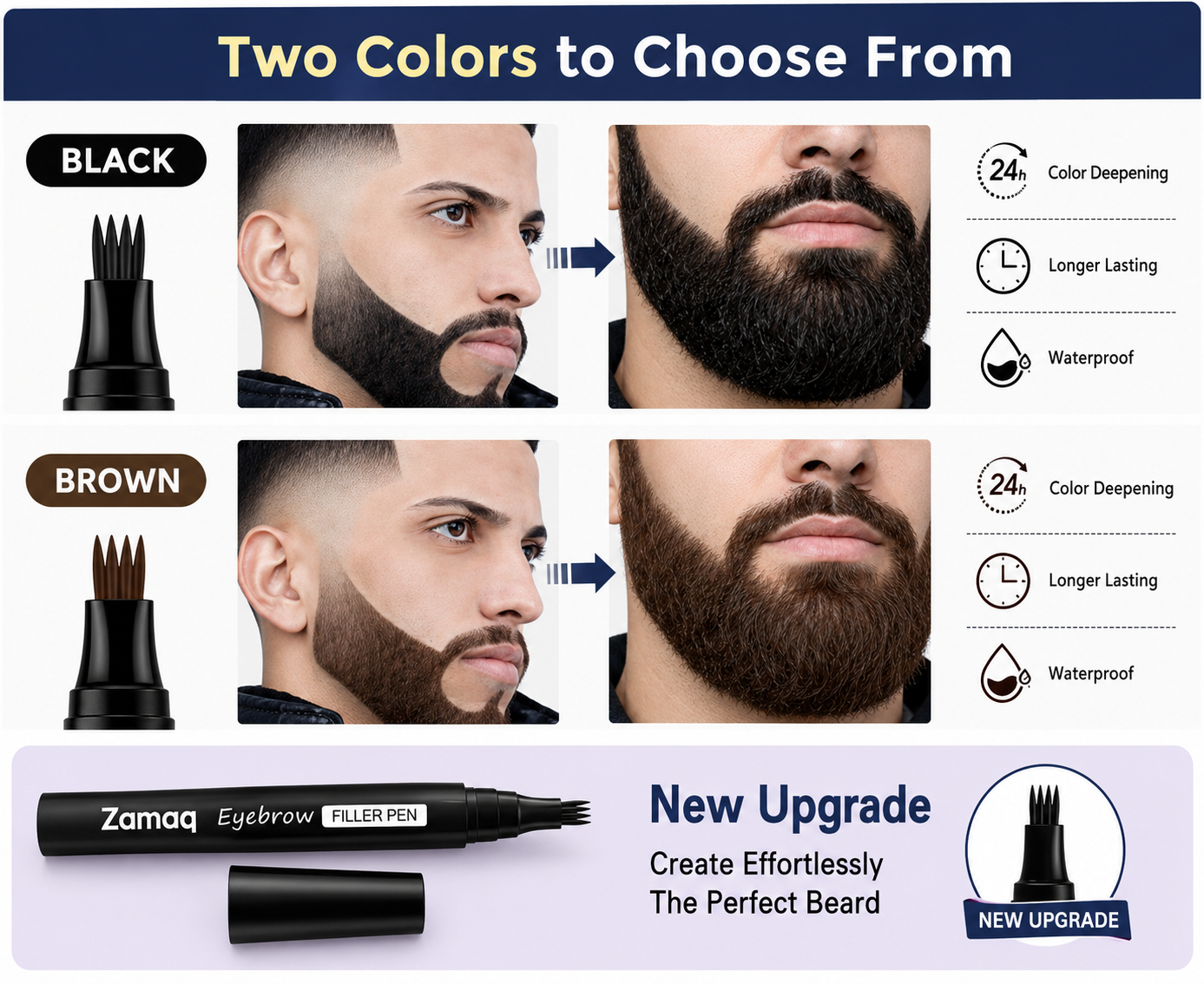 Eyebrow & Beard Filler Pen (Black)